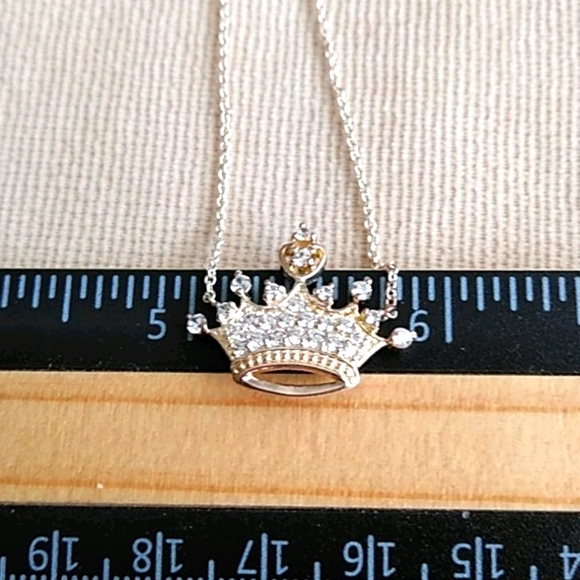 COPY - DISNEY STERLING SILVER AND CZ CROWN NECKLACE - Picture 6 of 7